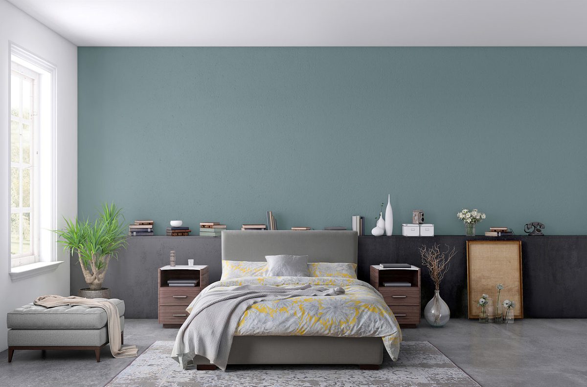 grey simplicity storage bed